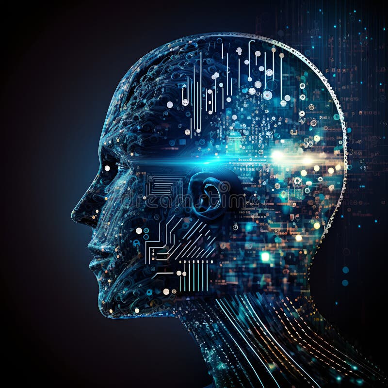AI generative business artificial intelligence royalty free illustration