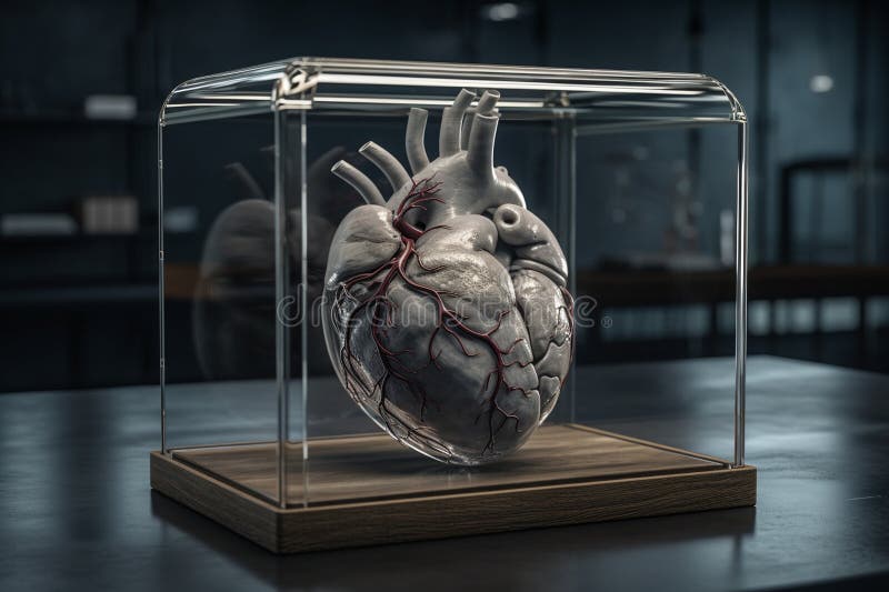 Premium AI Image  Human realistic red glass heart generative AI