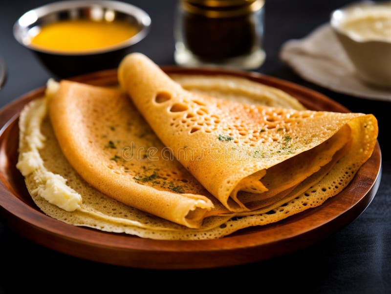 Dosa - South Indian Dish stock illustration. Illustration of thin