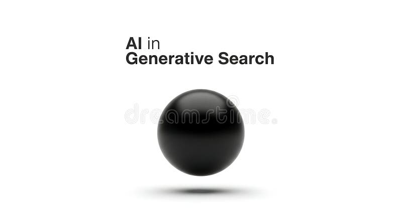 AI in Generative Search Technology Concept royalty free illustration