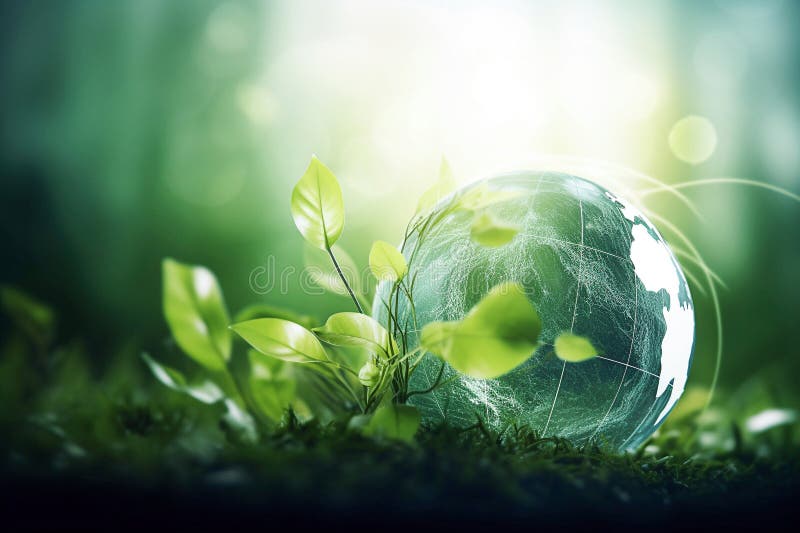 Ai generative. Sustainable green Technology Background vector illustration
