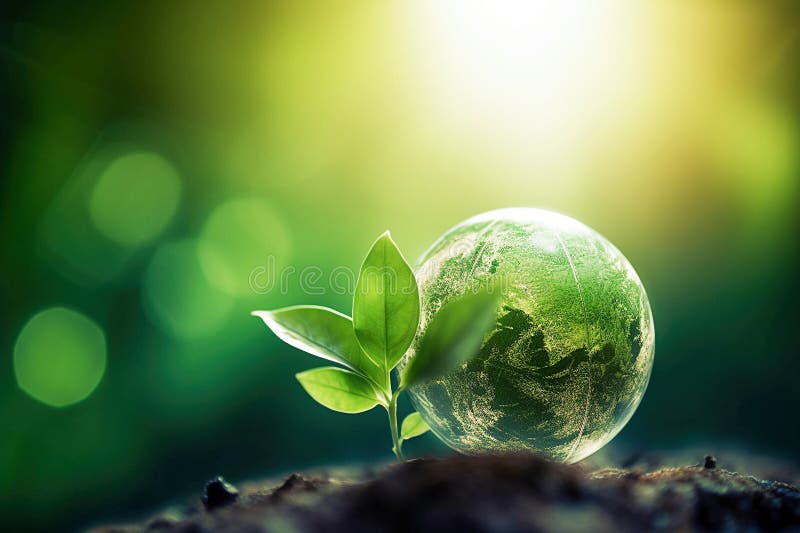 Ai generative. Sustainable green Technology Background vector illustration