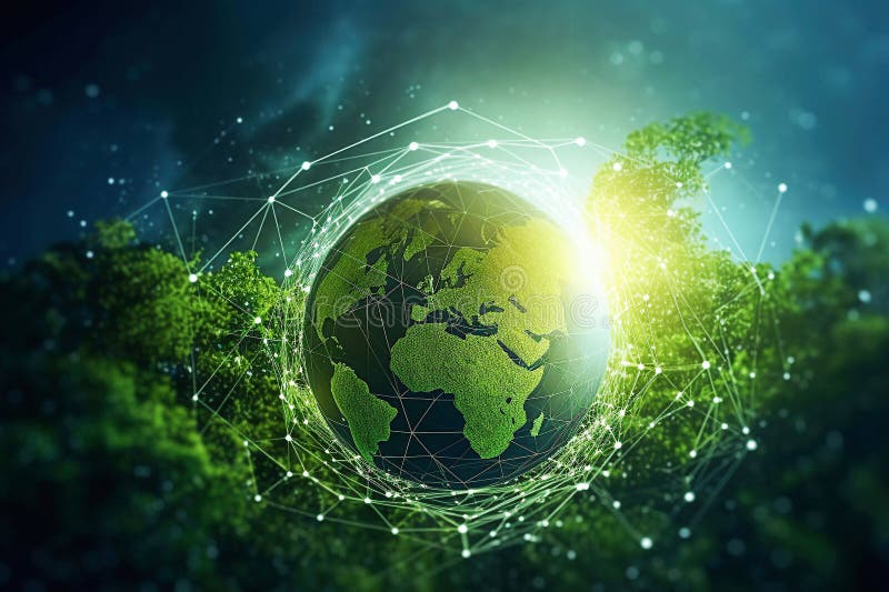 Ai generative. Sustainable Technology Background royalty free illustration