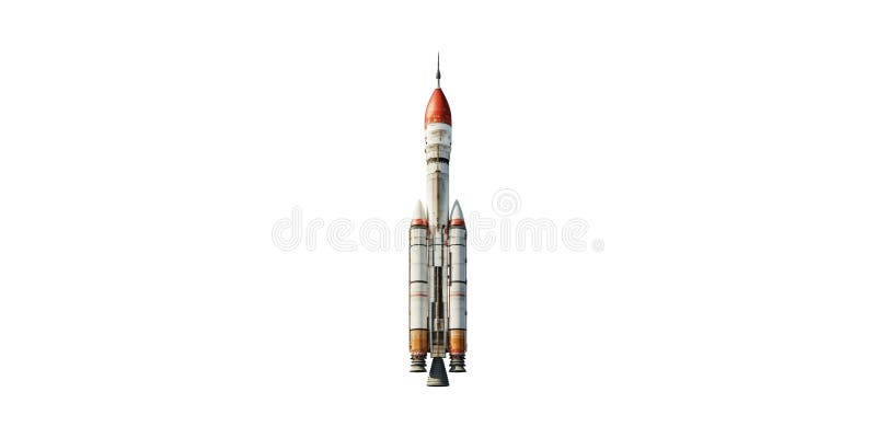 Space Rocket. Symbol Of Space Exploration And Technological Advancement Isolated On Transparent Background. AI genererad