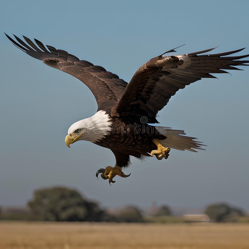 Ai generierte Bild eines Adlers im Flug vektor abbildung