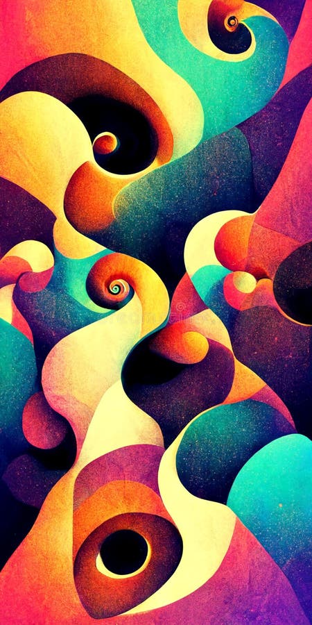 Ai generierte digitale Kunst des Abstraktionismus Hintergrund vektor abbildung
