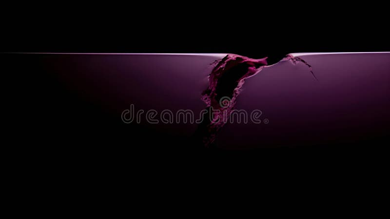 AI illustration of dark purple background with the silhouette of an abstract broken lipstick royalty free illustration