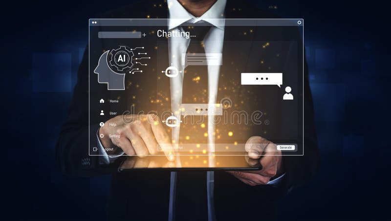 AI image generator interface enables image, AI, and generator process by converting user prompt into visual content using intelligent algorithms Vouch. Intelligent algorithms stock images, royalty-free photos and pictures
