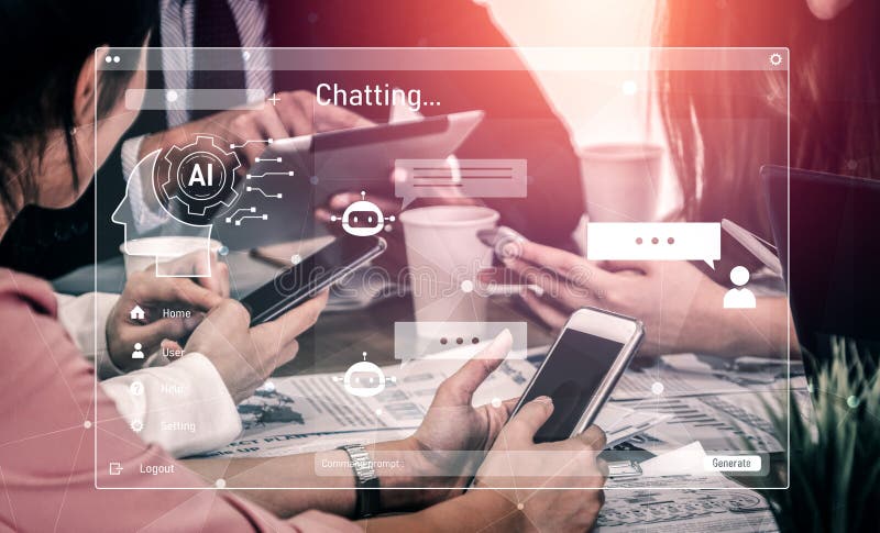 AI image generator interface enables image, AI, and generator process by converting user prompt into visual content using intelligent algorithms Vouch. Intelligent algorithms stock images, royalty-free photos and pictures