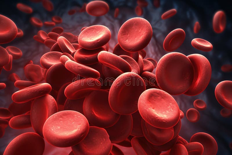 Ai immagine generativa della patofisiologia dell'eritrocitesi concetto per l'esame clinico delle cellule ematiche siero medico e p illustrazione vettoriale