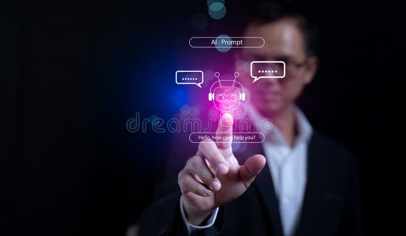 AI and the internet of things transforming digitalization. modern technology cloud computing, customer service management stock photos