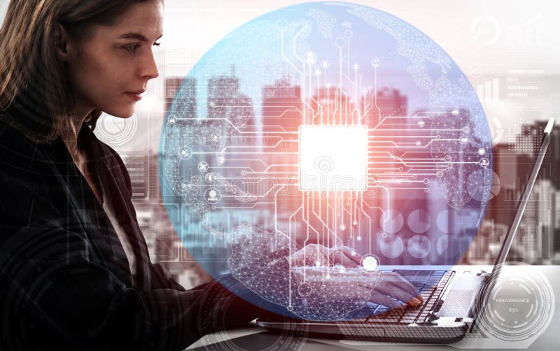 AI Learning and Artificial Intelligence Concept. stock photography