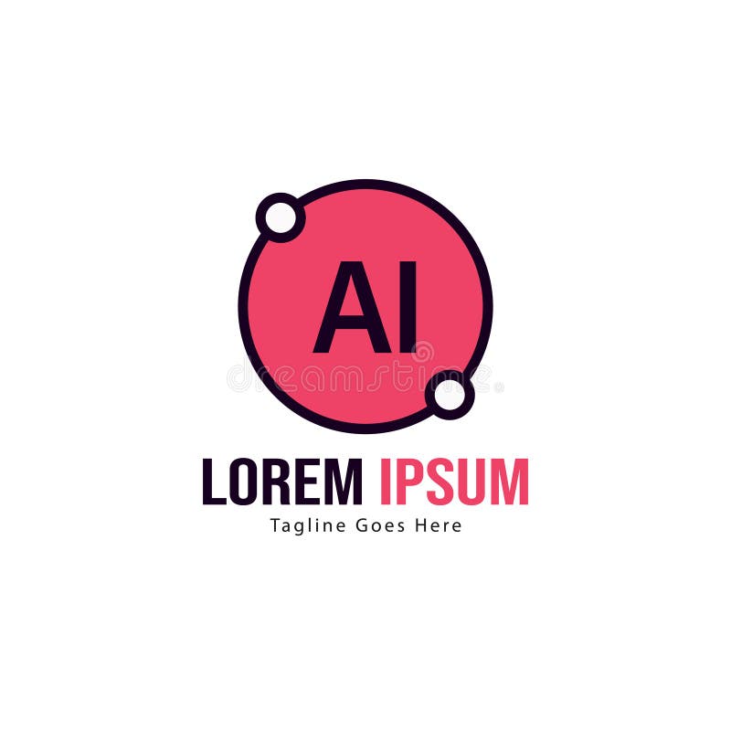 AI Letter Logo Design. Creative Modern AI Letters Icon Illustration