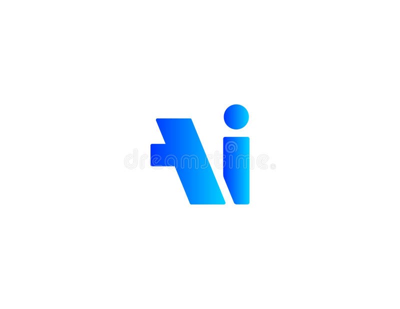 AI Logo Monogram-design för tekniska chatbot Virtual Assistant Neural Network SaaS Smart Digital Tool. perfekt för stock illustrationer