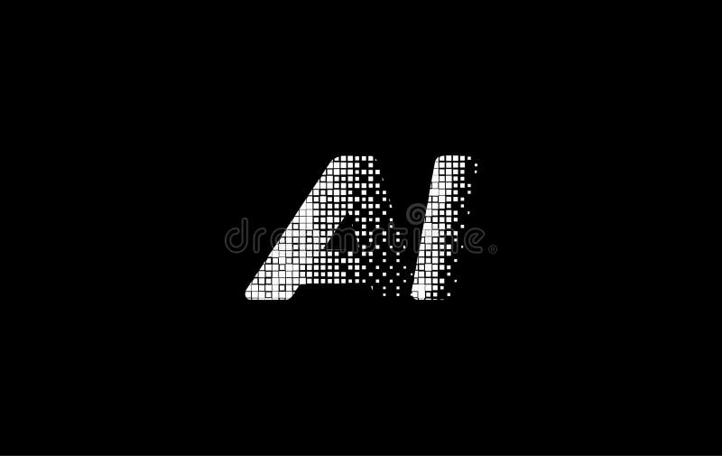 AI-logotyp med snabb hastighet, monogram design för tekniken Chatbot Virtual Assistant Neural Network SaaS Smart Digital Tool vektor illustrationer