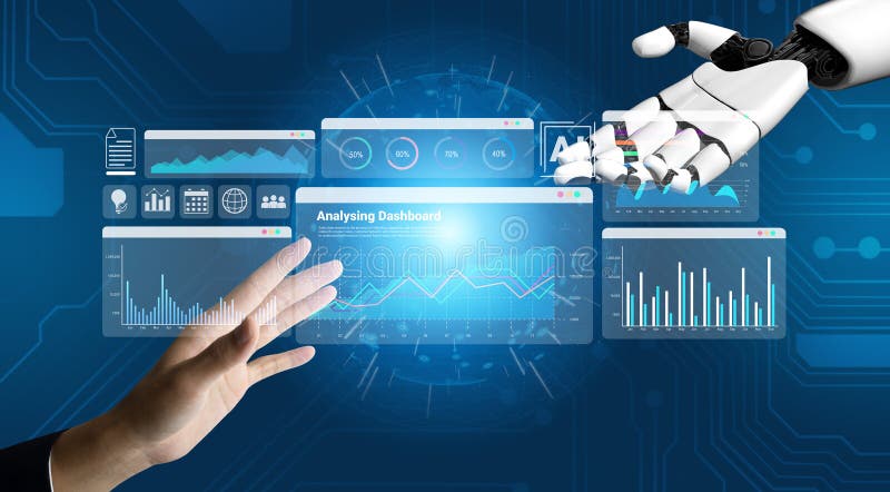 AI-powered Data Dashboard Visualization for Business Performance Parse  Stock Illustration - Illustration of smart, agentic: 432909647