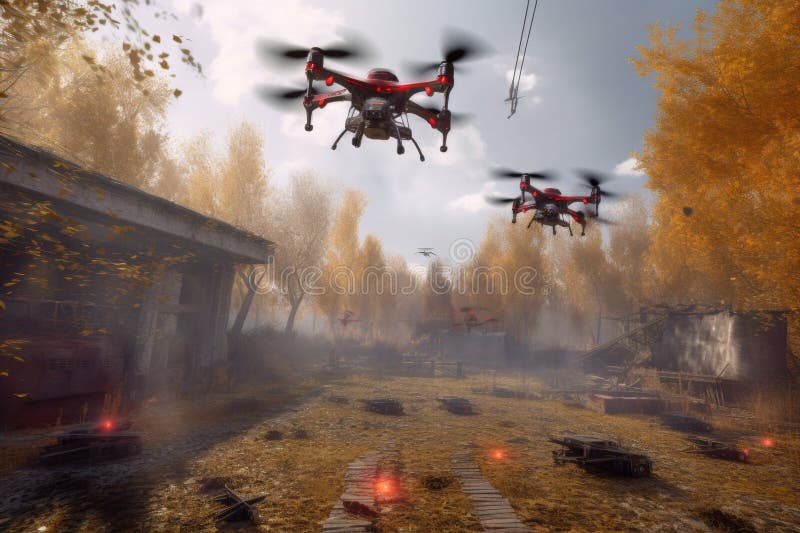 powered Drone Performing Various Tasks Stock Illustration ... Circuit Diagram