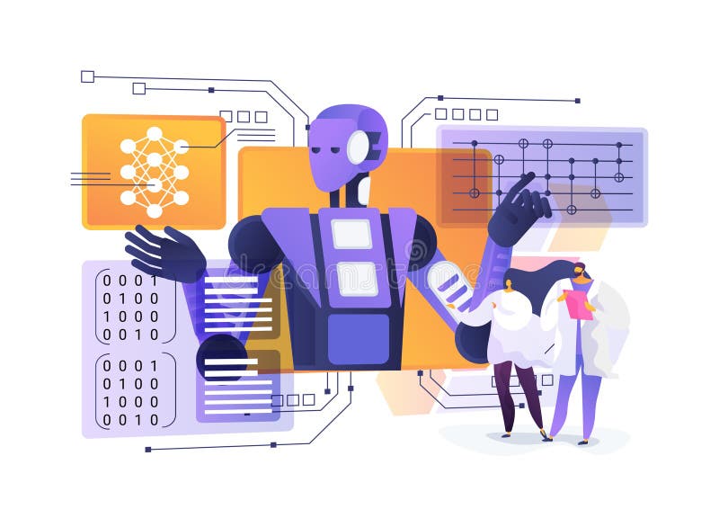 AI-Powered Quantum Circuit Design Assistance abstract concept vector illustration. royalty free illustration