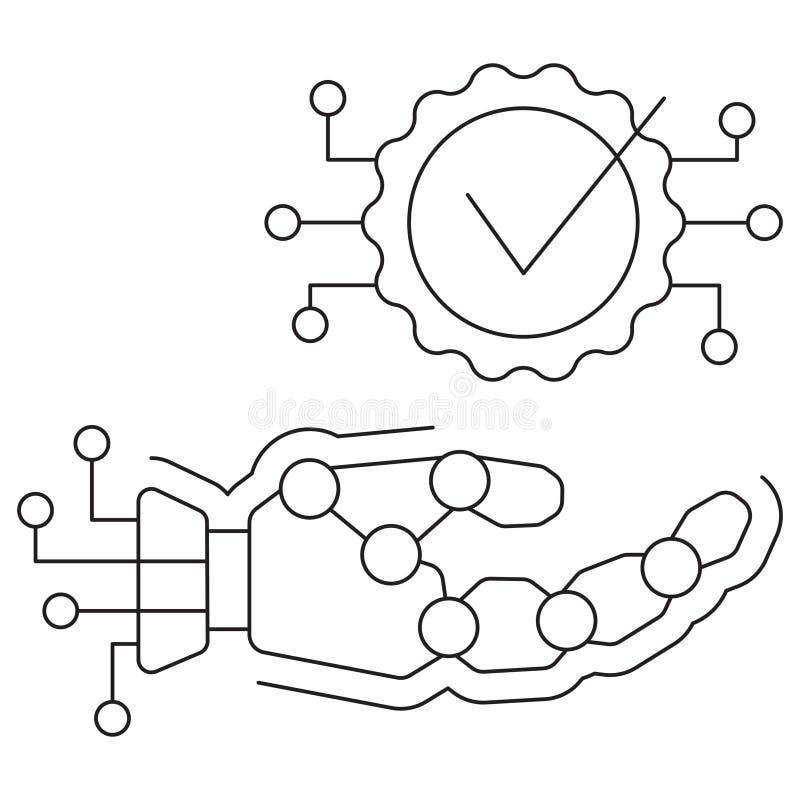 AI Recommendation System icon stock illustration