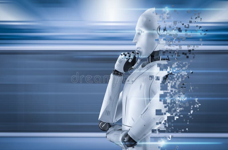 Ai-Roboterexplosion lizenzfreies stockbild Ai-Roboterexplosion lizenzfreies stockbild