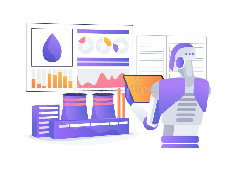 AI Smart Water Management abstract concept vector illustration. royalty free illustration