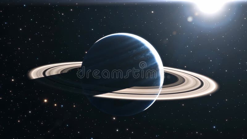 AI Stunning Saturn rings against starry background royalty free illustration