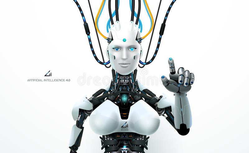 Ai-Technologieroboterressource stock abbildung Ai-Technologieroboterressource stock abbildung