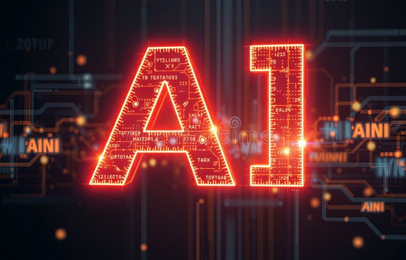 Ai technology abstract achtergrond vector illustratie