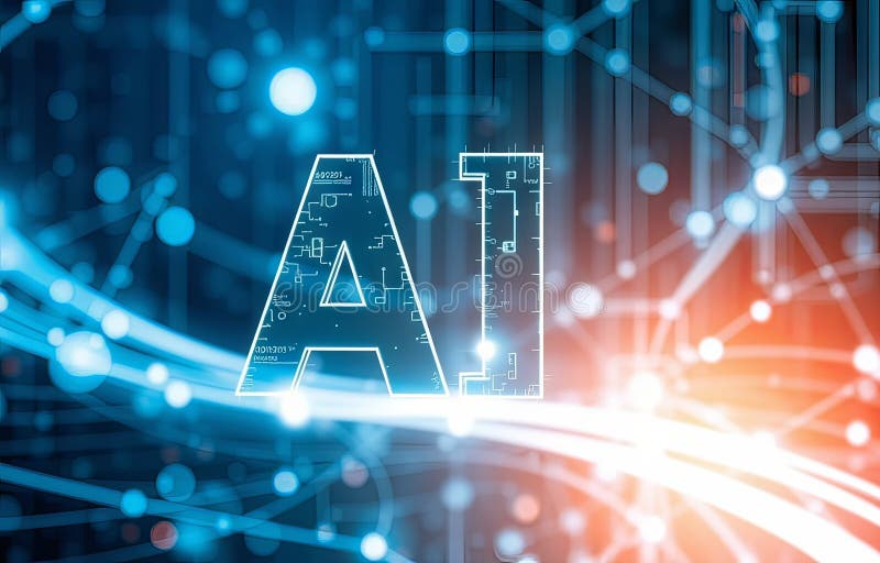 Ai technology abstract achtergrond vector illustratie