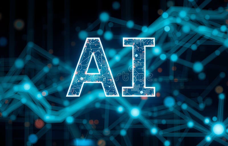 Ai technology abstract achtergrond vector illustratie