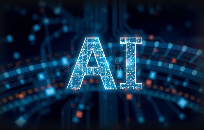 Ai technology abstract achtergrond vector illustratie