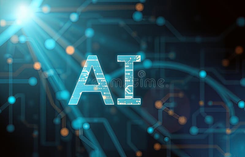 Ai technology abstract achtergrond vector illustratie