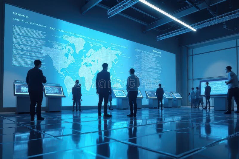 AI Transformation in Modern Systems - Innovative Applications of Advanced Tech stock illustration