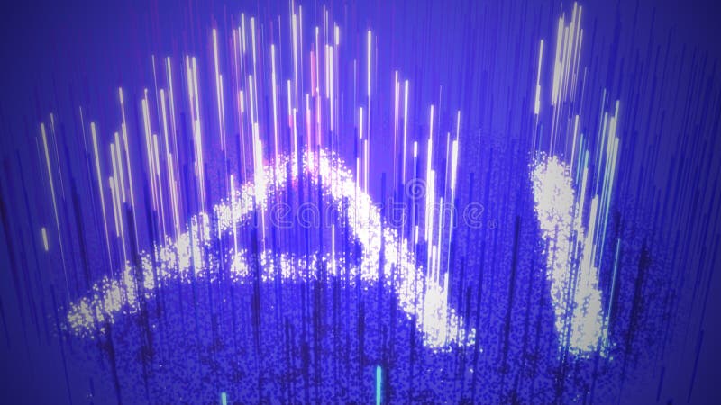 AI words reveal from technological particle streak royalty free illustration