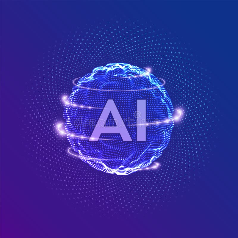 AI Λογότυπο τεχνητής νοημοσύνης Έννοια εκμάθησης τεχνητής νοημοσύνης και μηχανών Κύμα πλέγματος σφαιρών με το δυαδικό κώδικα Μεγά απεικόνιση αποθεμάτων AI Λογότυπο τεχνητής νοημοσύνης Έννοια εκμάθησης τεχνητής νοημοσύνης και μηχανών Κύμα πλέγματος σφαιρών με το δυαδικό κώδικα Μεγά απεικόνιση αποθεμάτων