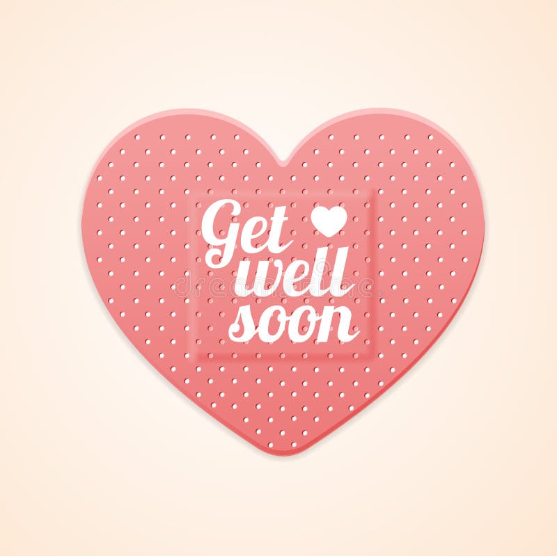 Aid Band Plaster Strip Medical Patch Heart Card. Vector royalty free illustration