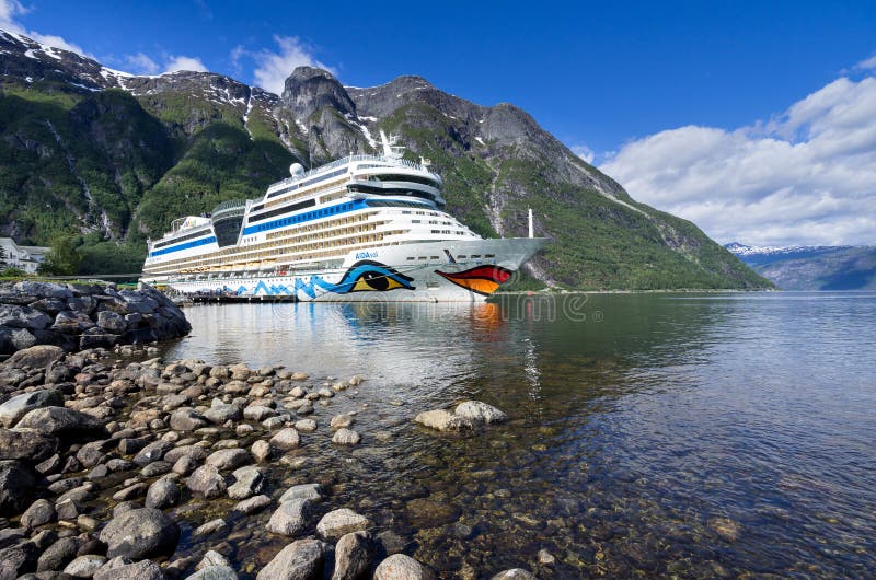 AIDAsol at Eidfjord Cruise Terminal/ Norway Editorial Photo Image of