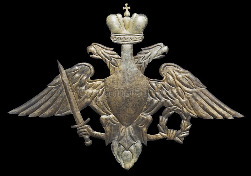 Aigle russe à deux têtes photographie stock libre de droits