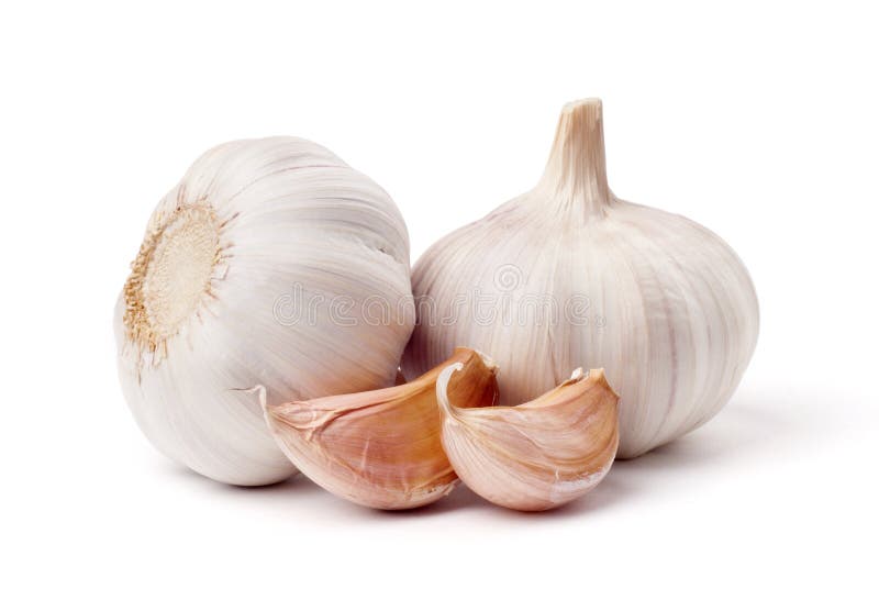 Garlic set isolated on white background. Garlic set isolated on white background