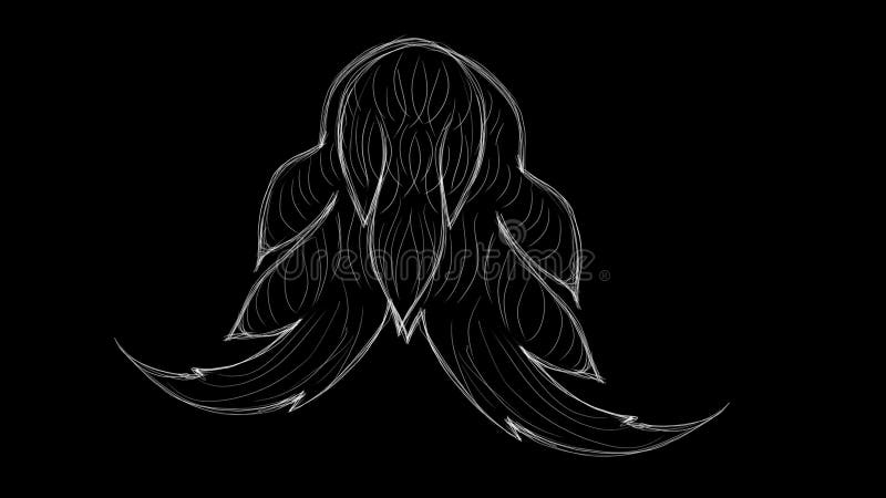 Ailes simples scribble illustration stock