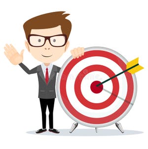 Aim In Business Vector Illustration Flat Design Stock Vector Aim In Business Vector Illustration Flat Design Stock Vector