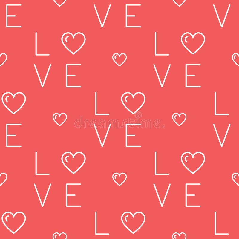 Aimez le modèle sans couture, l'amour des textes et les coeurs sur un fond rouge Mince conception de schéma, illustration de vect illustration de vecteur Aimez le modèle sans couture, l'amour des textes et les coeurs sur un fond rouge Mince conception de schéma, illustration de vect illustration de vecteur