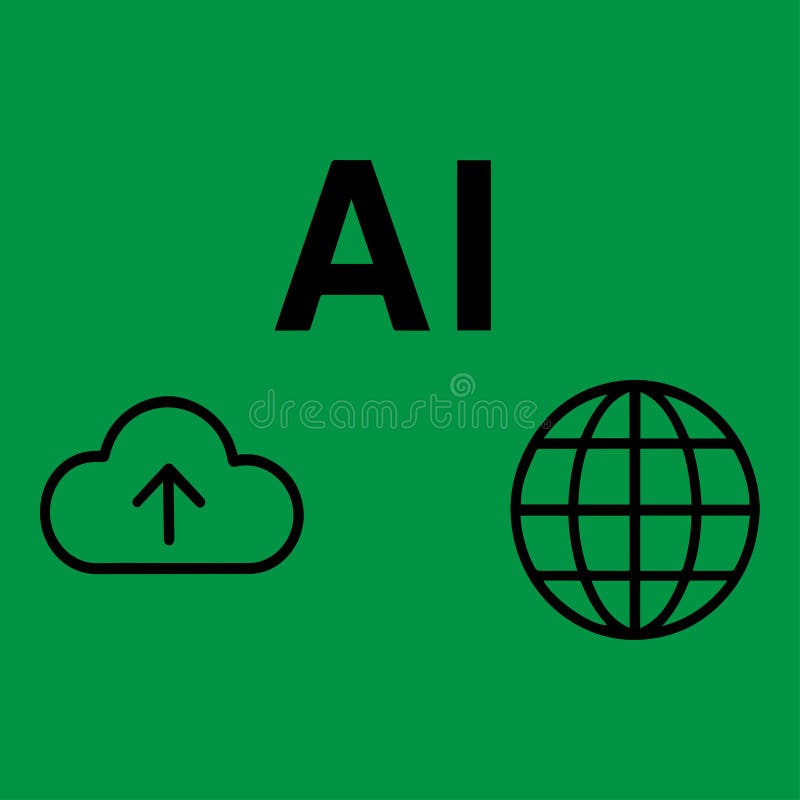 AIPowered Data Processing and Digital Analysis stock illustrationer