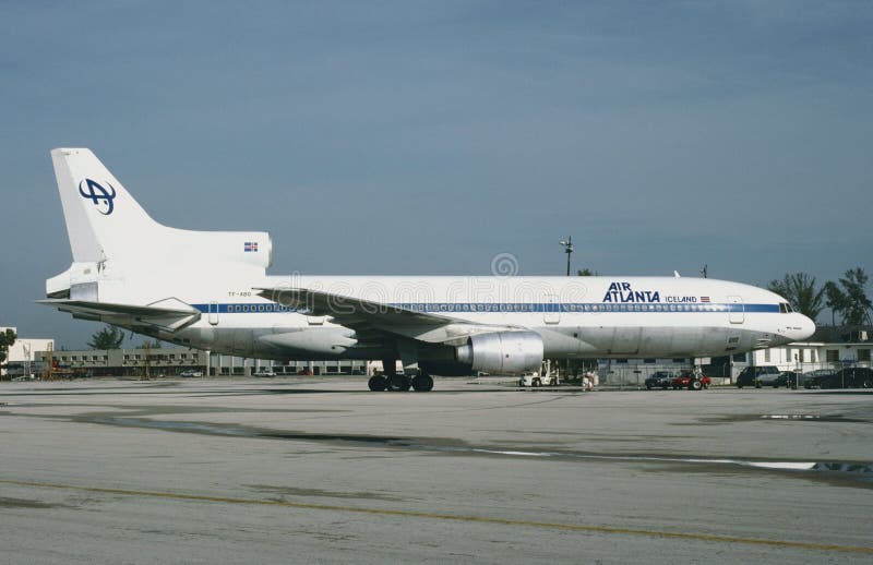 Air atlanta icelandic lockheed l1011 tfabg cn1005. adottata nell'aprile 1993. immagini stock