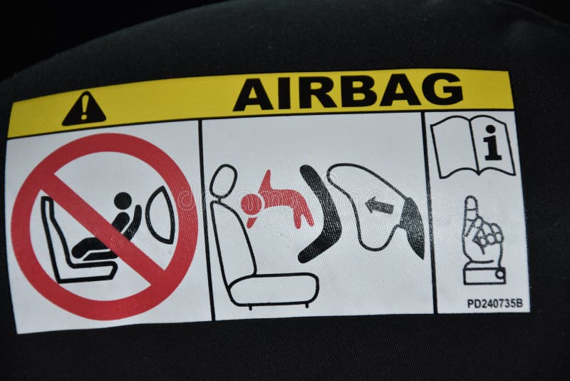 Air bag symbol in the car stock image. Image of fender 128164581