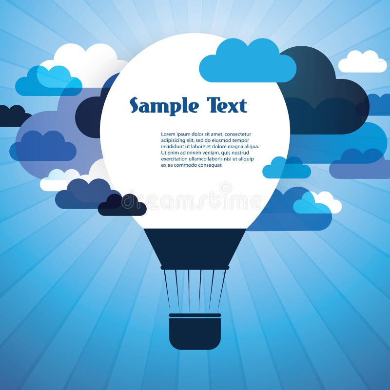Air Balloon Background with Clouds stock illustration Air Balloon Background with Clouds stock illustration