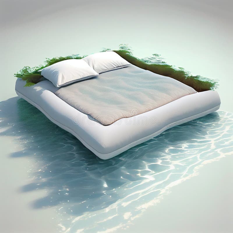 Air bed on open water stock illustration. Illustration of heat 274778354