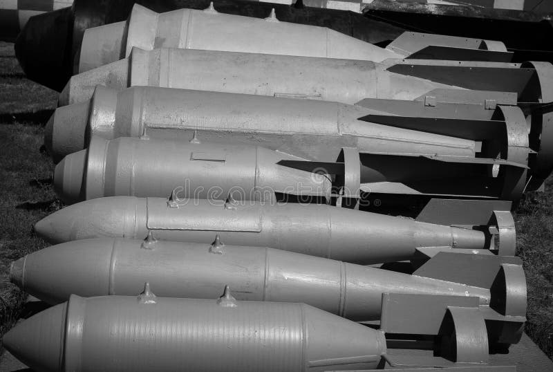 Air bombs black and white stock image. Image of bombs 110145531