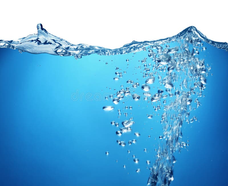Air bubbles rise from the bottom of the ocean to the surface. Ab royalty free stock image Air bubbles rise from the bottom of the ocean to the surface. Ab royalty free stock image