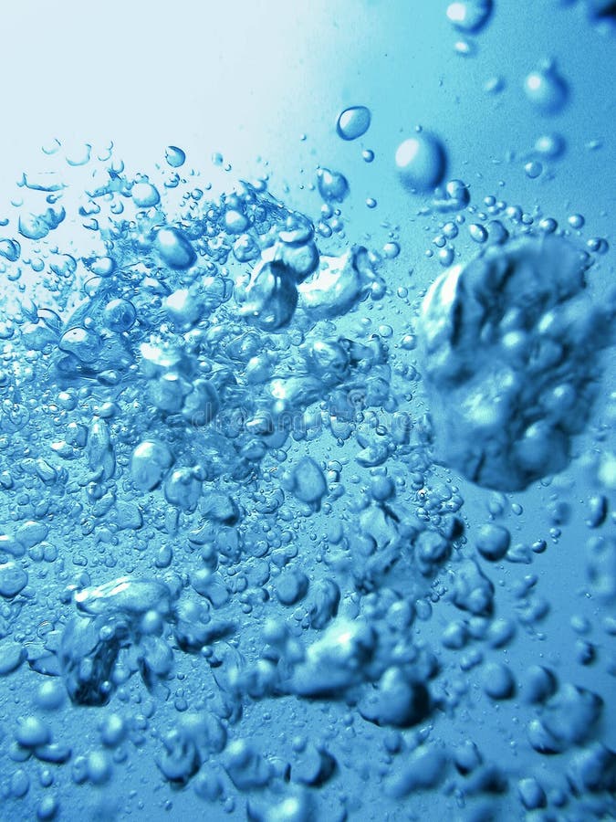 Air bubbles from underwater royalty free stock photography